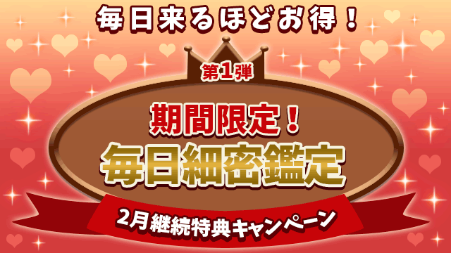 期間限定！毎日細密鑑定